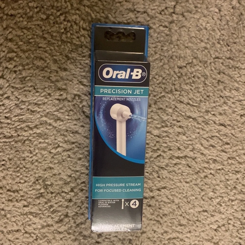 Brand new Oral-B precision jet replacement nozzles, 4 counts x 1 pack.